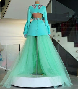 Elegant Two Pieces Prom Party Dress