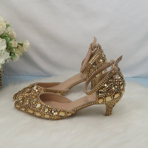 Champagne Golden crystal  shoes
