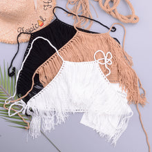 Load image into Gallery viewer, Swimsuit Crochet Knitted Tunic Beach Tassels Beachwear Top