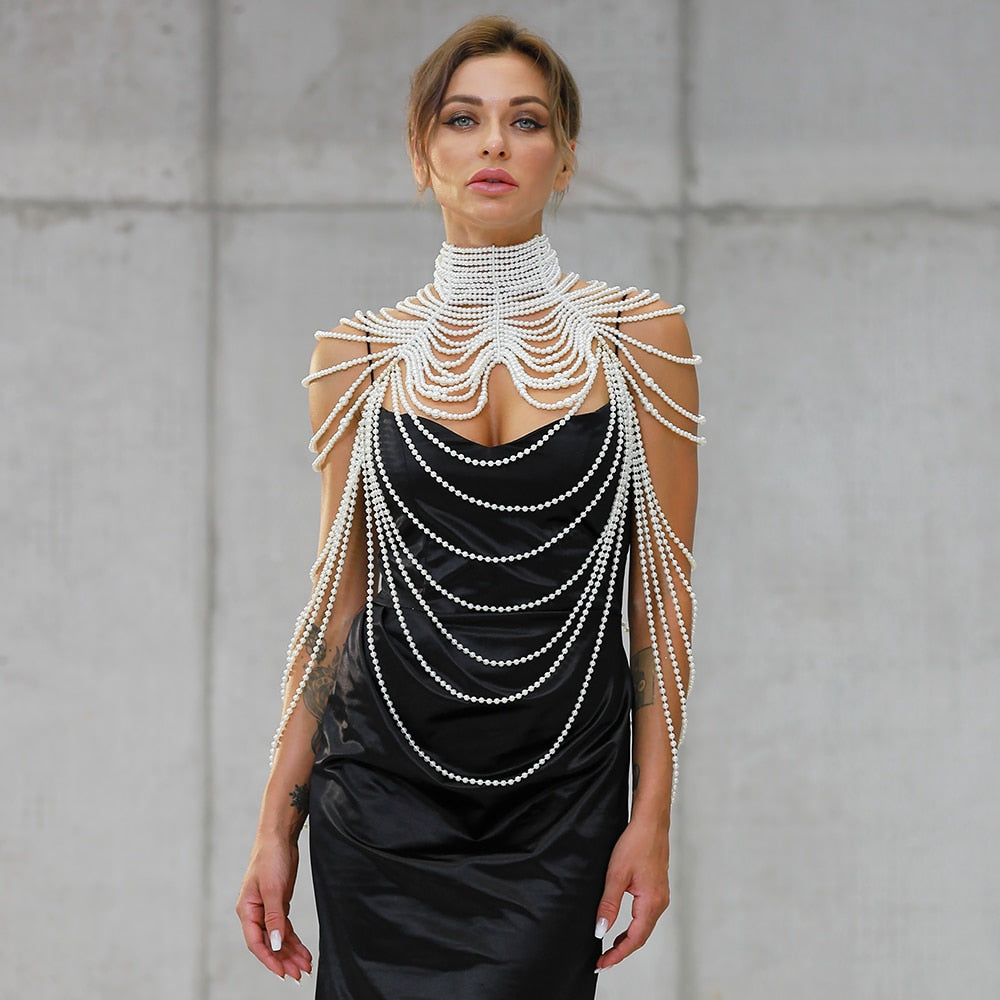 silver body chain dress GOODBYE ANGEL CHAIN OVERLAY MAXI DRESS AKIRA