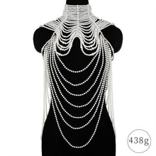 Load image into Gallery viewer, Pearl Shawl Necklaces Body Chain