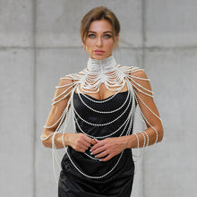 Load image into Gallery viewer, Pearl Shawl Necklaces Body Chain