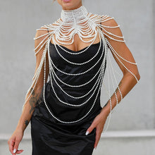 Load image into Gallery viewer, Pearl Shawl Necklaces Body Chain