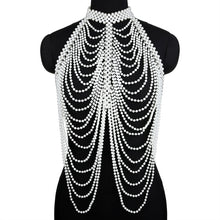 Load image into Gallery viewer, Pearl Shawl Necklaces Body Chain