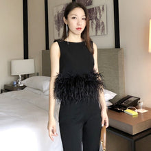 Load image into Gallery viewer, Black Patchwork Feathers