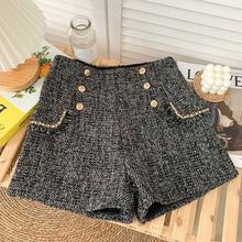 Load image into Gallery viewer, New High Waist Tweed Shorts