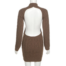 Load image into Gallery viewer, Mini Knit Dress Half High Collar