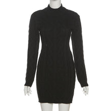 Load image into Gallery viewer, Mini Knit Dress Half High Collar