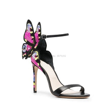 Load image into Gallery viewer, Butterfly Wings Stiletto Sandals