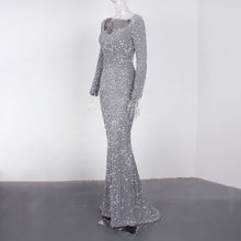 Load image into Gallery viewer, Long Sleeve Sequin Maxi Dress
