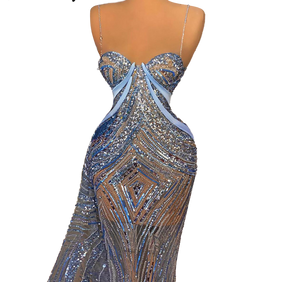 Sparkly Crystals Evening Dress
