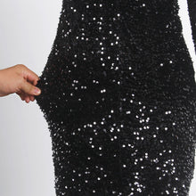 Load image into Gallery viewer, Long Sleeve Sequin Maxi Dress