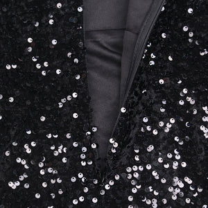 Long Sleeve Sequin Maxi Dress
