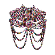 Load image into Gallery viewer, Pearl Shawl Necklaces Body Chain