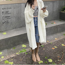 Load image into Gallery viewer, Long Loose Knitted Cardigan Sweater