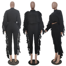 Load image into Gallery viewer, Tassel Knitted Sweater Sexy Two Piece Set