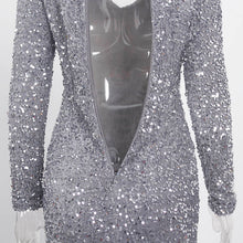 Load image into Gallery viewer, Long Sleeve Sequin Maxi Dress