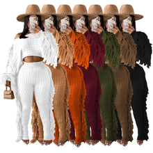 Load image into Gallery viewer, Tassel Knitted Sweater Sexy Two Piece Set
