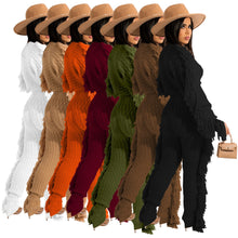 Load image into Gallery viewer, Tassel Knitted Sweater Sexy Two Piece Set