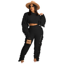 Load image into Gallery viewer, Tassel Knitted Sweater Sexy Two Piece Set