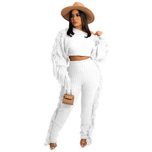 Load image into Gallery viewer, Tassel Knitted Sweater Sexy Two Piece Set