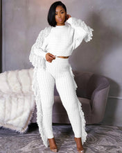 Load image into Gallery viewer, Tassel Knitted Sweater Sexy Two Piece Set