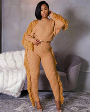 Load image into Gallery viewer, Tassel Knitted Sweater Sexy Two Piece Set