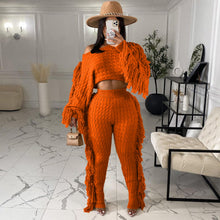Load image into Gallery viewer, Tassel Knitted Sweater Sexy Two Piece Set