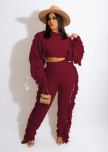 Load image into Gallery viewer, Tassel Knitted Sweater Sexy Two Piece Set