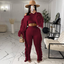 Load image into Gallery viewer, Tassel Knitted Sweater Sexy Two Piece Set