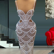 Load image into Gallery viewer, White Mermaid Celebrity Dress