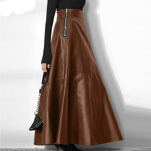 PU Leather Skirt Oversize