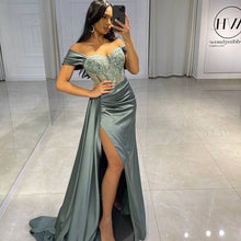 Load image into Gallery viewer, Appliques High Split Cocktail Gown