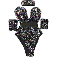 Load image into Gallery viewer, Multi Color Sequins Bodysuit