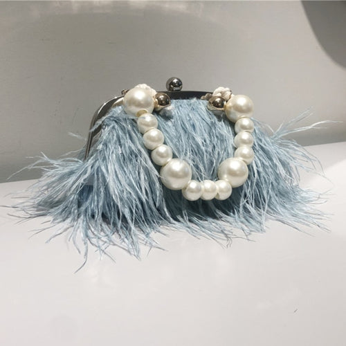 Pearl Chain Crossbody Clutch