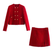 Load image into Gallery viewer, Short Blazer Skirt Sets