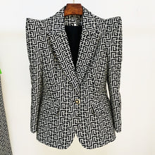 Load image into Gallery viewer, Jacquard Single Button Blazer