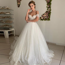 Load image into Gallery viewer, Sweetheart Polka Dot Wedding Dress