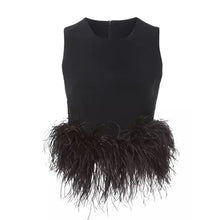 Load image into Gallery viewer, Black Patchwork Feathers