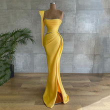 Load image into Gallery viewer, Yellow Mermaid Prom Dress