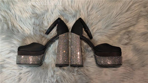 Crystal Thick Bottom Shoes