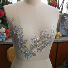 Load image into Gallery viewer, Crystal Rhinestone Hand Beaded Applique