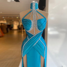 Load image into Gallery viewer, Blue Evening Dress
