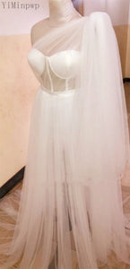 Pleats Bridal Dress