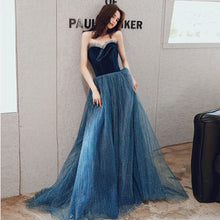 Load image into Gallery viewer, Lace Strapless Evening Dress