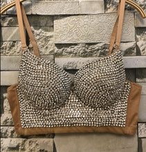Load image into Gallery viewer, Sexy Bustier Cropped sling Top Vest Bra bling
