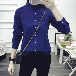 New Arrival Shirt Casual Cotton Stand Collar Solid