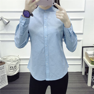 New Arrival Shirt Casual Cotton Stand Collar Solid