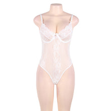 Load image into Gallery viewer, Glamour Underwire Hollywood Sheer Lace White Black Sexy