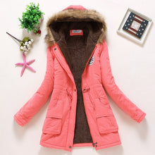 Load image into Gallery viewer, Slim Winter Hooded Coat